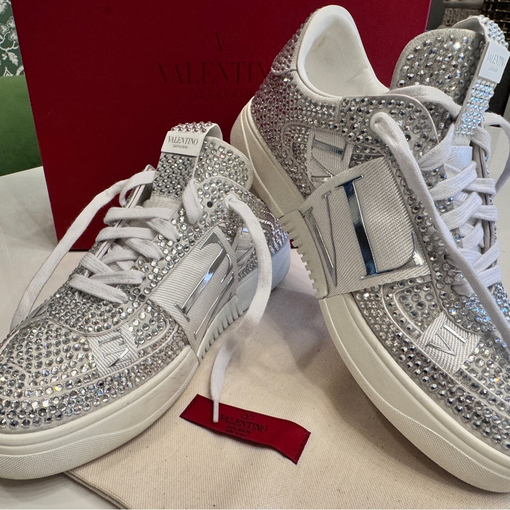 ✨ Valentino Garavani Swarovski Crystal Sneakers — Women’s 9